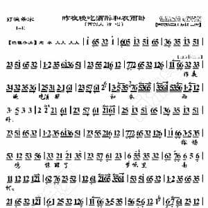 打渔杀家 昨夜晚吃酒醉和衣而卧_歌曲简谱_词曲:暂无 恒流星制谱