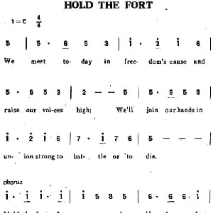 HOLD THE FORT 美国 _外国歌谱