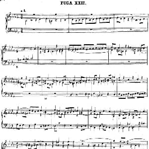 巴赫 平均律钢琴曲集 第二卷 之赋格曲 钢琴谱 巴赫