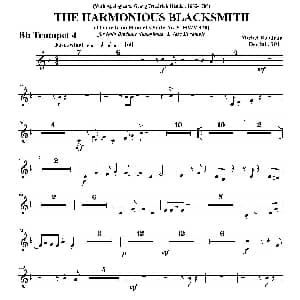 THE HARMONIOUS BLACKSMITH 第四降B小号分谱