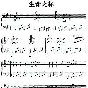 生命之杯 钢琴谱