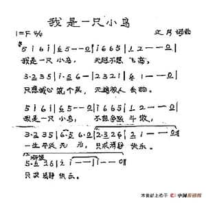我是一只小鸟_歌谱投稿_词曲:杜文月 杜文月