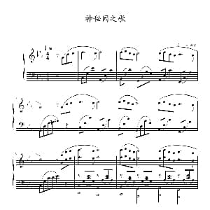 神秘圆之歌 钢琴谱 谢平