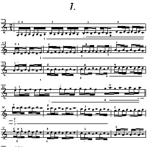 小提琴谱 | 小提琴手指练习曲