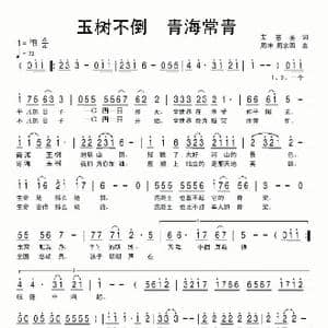 玉树不倒 青海常青_歌曲简谱_词曲:艾惠秀 周坤 周宗四