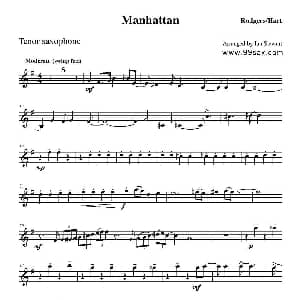 萨克斯谱 | Manhattan Tenor Sax 四重奏次中音萨克斯分谱