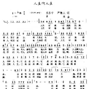 人生啊人生_通俗唱法乐谱_词曲:吴苏宁 黄准