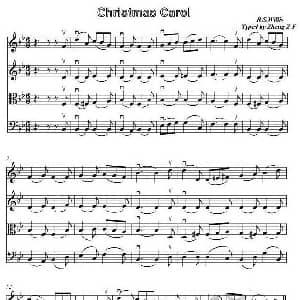 小提琴谱 | 圣诞合唱 四重奏谱小提琴谱