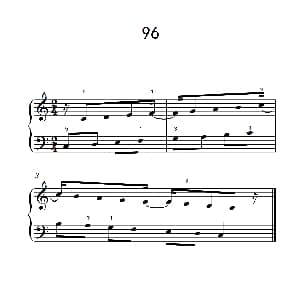 两手交替或交错弹奏的练习 96 钢琴谱