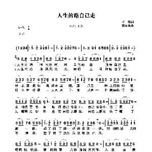 人生的路自己走_歌曲简谱_词曲:王环 黄向光