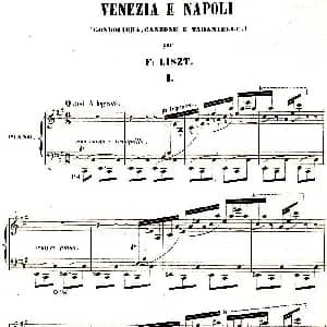 李斯特 旅游岁月 第二集遗补 威尼斯和拿波里 S.162 No.1 船歌 钢琴谱 李斯特