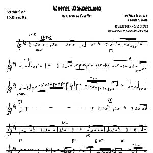 萨克斯谱 | Winter Wonderland 高音萨克斯