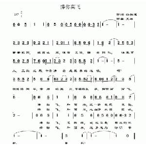 捧你高飞_通俗唱法乐谱_词曲:谷兴建 文林