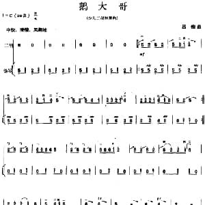 二胡谱 | 鹅大哥 二胡 扬琴 吕痴