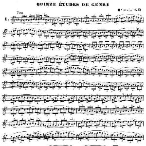 萨克斯谱 | H Klose练习曲 Quinze etudes de genre—1 H Klose