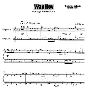 萨克斯谱 | Way Hey 二重奏
