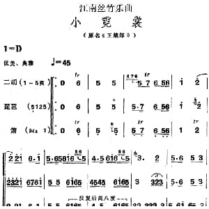 江南丝竹乐曲 小霓裳 原名 玉娥郎 二胡 琵琶 箫