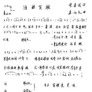 酒醉英雄_歌谱投稿_词曲:陈道斌 连向先