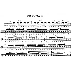 美国军鼓 SOLO No.91 95 爵士鼓谱