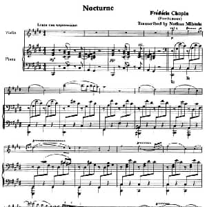 小提琴谱 | NOCTURNE 钢琴伴奏小提琴谱