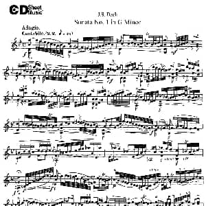 小提琴谱 | 6 Violin Sonatas and Partitas 1.Sonata No.1 G Minor J S Bach 巴赫