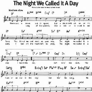 蓝调音乐:The Night We Called It A Day_外国歌谱