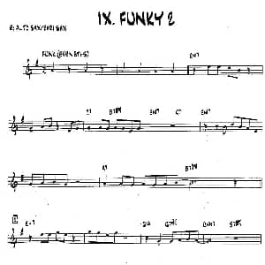萨克斯谱 | FUNKY2 15首爵士练习曲之9 Bob Mintzer