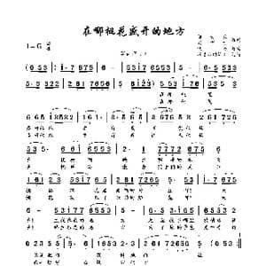 在那桃花盛开的地方_歌曲简谱_词曲:邬大为 魏宝贵 铁源