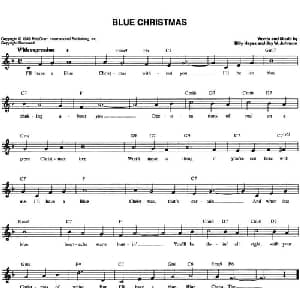 BLUE CRISTMAS_外国歌谱