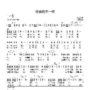 你美的不一样_歌曲简谱_词曲:罗立夫 刘启明