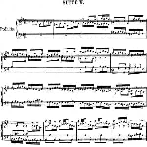 英国组曲No.5 巴赫 e小调 5th Suite BWV 810 钢琴谱 巴赫