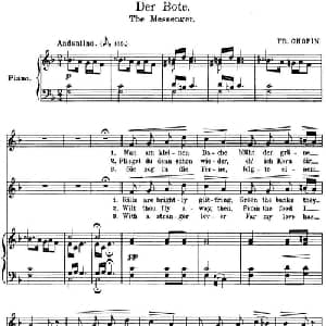 Chopin 17 Polish Songs Op.74,No.7_外国歌谱_词曲: 弗雷德里克 弗朗索瓦 肖邦