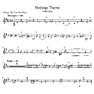小提琴谱 | Hedwigs Theme
