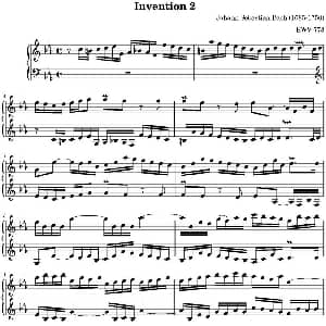 15首巴赫二部创意曲集 钢琴谱 巴赫