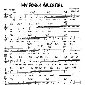 MY FUNY VALENTINE 降B爵士乐谱