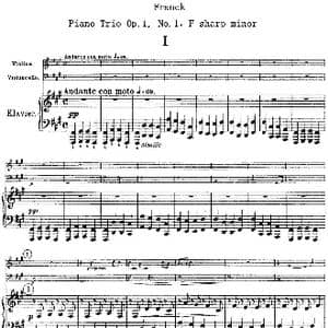 Franck Piano Trio Op.1 No.1,F sharp minor _歌谱投稿