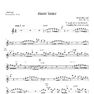 萨克斯谱 | Haute Sauce 次中音萨克斯