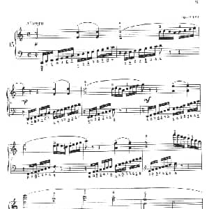 手风琴谱 | 车尔尼手风琴练习曲集 第Ⅱ册 第15 17首