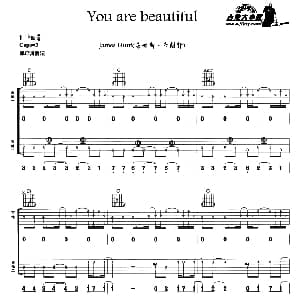 you are beautiful 吉他谱 James Blunt