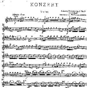 小提琴谱 | KONZERT 维瓦尔第