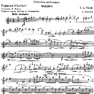 小提琴谱 | Chaconne in G minor G小调恰空 维塔利