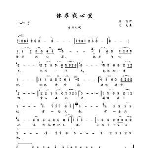 你在我心里_歌曲简谱_词曲:庄奴 汤尼