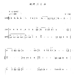 二胡谱 | 即兴小曲 扬琴伴奏谱 黄玲