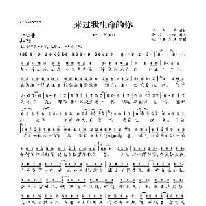来过我生命的你_歌曲简谱_词曲:严艺丹 和汇慧 王梓同