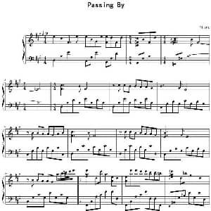 Passing By 钢琴谱 Yiruma