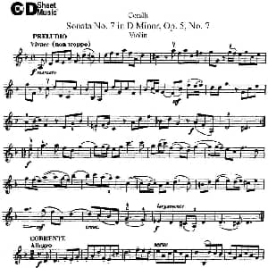 小提琴谱 | Sonata No.7 in D MinorOp.5 No.7