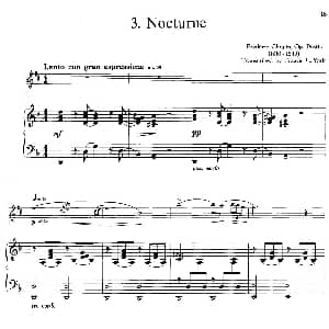 萨克斯谱 | 15首古典萨克斯独奏曲 3 Nocturne 中音萨克斯 钢琴伴奏