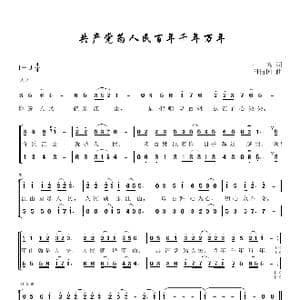 共产党为人民百年千年万年_歌谱投稿_词曲:一鸣 田信国