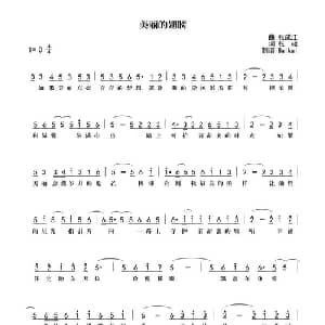 美丽的翅膀_通俗唱法乐谱_词曲:张硕 张成江