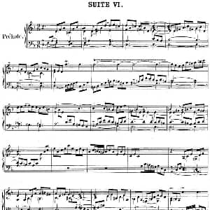 英国组曲No.6 巴赫 d小调 6th Suite BWV 811 钢琴谱 巴赫